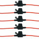 5pcs In Line Standard Blade Fuse Holder Splash Proof for 12V 30A Fuses Car Bike