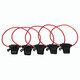 5pcs In Line Standard Blade Fuse Holder Splash Proof for 12V 30A Fuses Car Bike