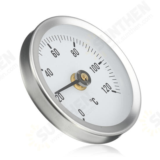 63mm 0-120o C Clip Dial Thermometer Temperature Temp Gauge With Spring