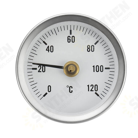 63mm 0-120o C Clip Dial Thermometer Temperature Temp Gauge With Spring 63mm 0-120o C Clip Dial Thermometer Temperature Temp Gauge With Spring