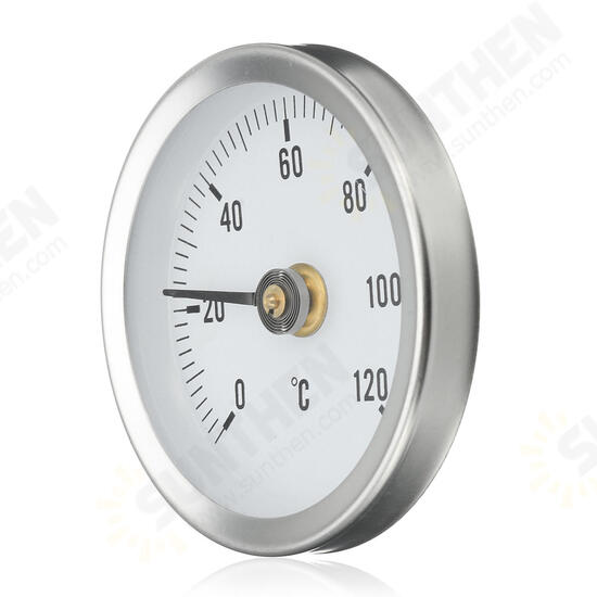 63mm 0-120o C Clip Dial Thermometer Temperature Temp Gauge With Spring 63mm 0-120o C Clip Dial Thermometer Temperature Temp Gauge With Spring