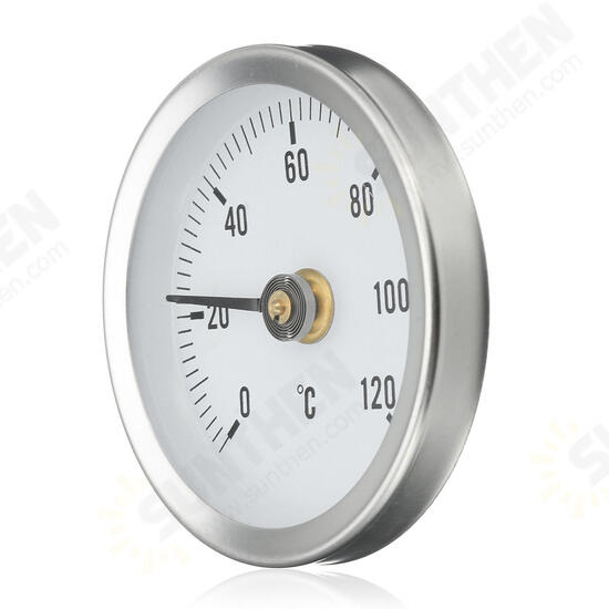 63mm 0-120o C Clip Dial Thermometer Temperature Temp Gauge With Spring