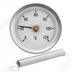 63mm 0-120o C Clip Dial Thermometer Temperature Temp Gauge With Spring