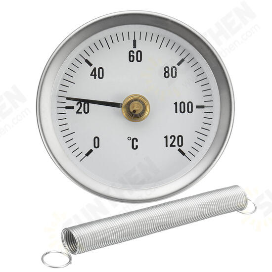 63mm 0-120o C Clip Dial Thermometer Temperature Temp Gauge With Spring 63mm 0-120o C Clip Dial Thermometer Temperature Temp Gauge With Spring