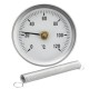 63mm 0-120o C Clip Dial Thermometer Temperature Temp Gauge With Spring