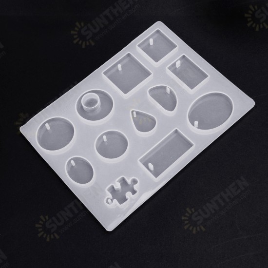 79Pcs DIY Creative Crystal Epoxy Mould Jewelry Silicone Accessories Resin Casting Molds