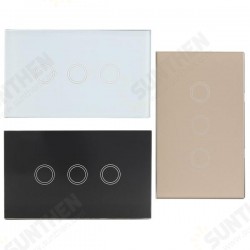 ABS 1 Way 3 Gang Crystal Glass Remote Panel Touch LED Switches Controller ABS 1 Way 3 Gang Crystal Glass Remote Panel Touch LED Switches Controller