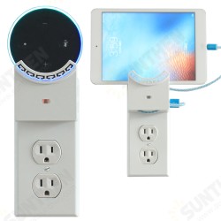 AC 110-250V Multi-purpose Wall Socket Switch Bracket Dual USB with LED Night Light AC 110-250V Multi-purpose Wall Socket Switch Bracket Dual USB with LED Night Light