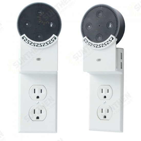 AC 110-250V Multi-purpose Wall Socket Switch Bracket Dual USB with LED Night Light