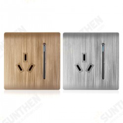 AC 110~250V 1 Gang 2Way LED Light Control Wall Mount Switch With 3 Pole Socket AC 110~250V 1 Gang 2Way LED Light Control Wall Mount Switch With 3 Pole Socket