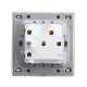 AC 110~250V 1 Gang 2Way LED Light Control Wall Mount Switch With 3 Pole Socket