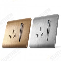 AC 110~250V 1 Gang 2Way LED Light Control Wall Mount Switch With 3 Pole Socket AC 110~250V 1 Gang 2Way LED Light Control Wall Mount Switch With 3 Pole Socket