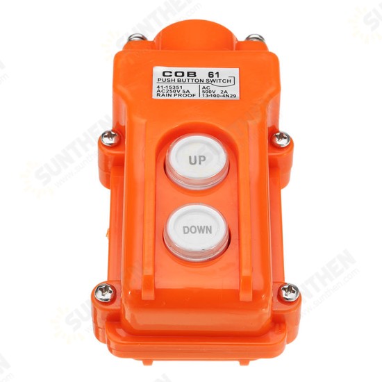 AC 250V 5A UP DOWN Button Switch Crane Handheld Button Box Driving Button Switch AC 250V 5A UP DOWN Button Switch Crane Handheld Button Box Driving Button Switch