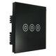 AC 250V Tempered Glass Wall Switch Panel - Three Switch Single Control AC 250V Tempered Glass Wall Switch Panel - Three Switch Single Control