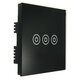 AC 250V Tempered Glass Wall Switch Panel - Three Switch Single Control