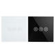 AC 250V Tempered Glass Wall Switch Panel - Three Switch Single Control AC 250V Tempered Glass Wall Switch Panel - Three Switch Single Control