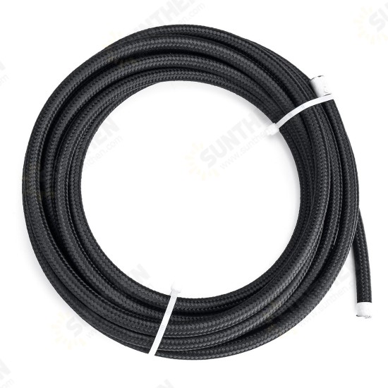 AN3/AN4/AN6/AN8/AN10 20FT Fuel Hose Oil Gas Line PTFE Nylon Stainless Steel Braided Hose