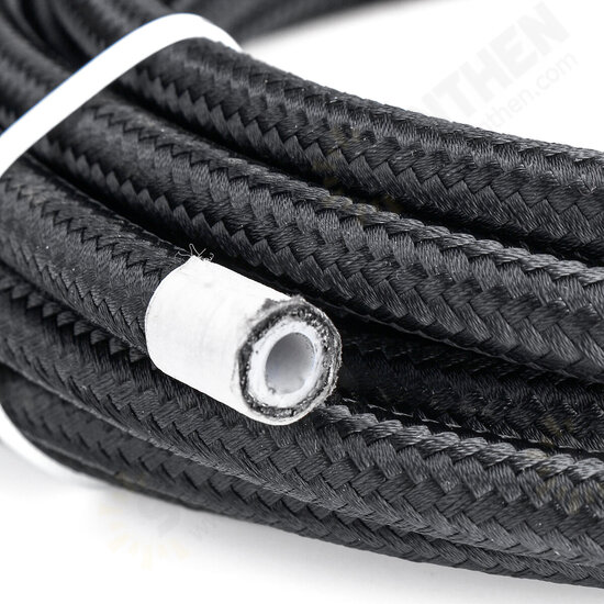 AN3/AN4/AN6/AN8/AN10 20FT Fuel Hose Oil Gas Line PTFE Nylon Stainless Steel Braided Hose