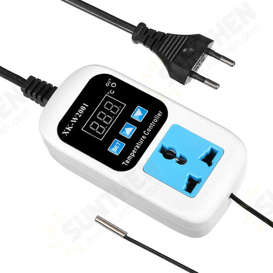 Adjustable Temperature Controller 1M/2M/5M Length Probe 110-220V Digital Display AU Socket