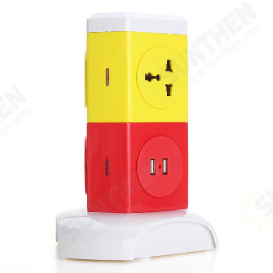 250V Rotating Socket Intelligent Patch Panel USB Plug Board Power Strip