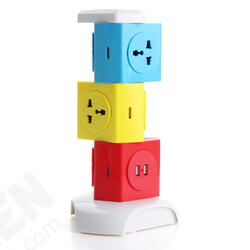 250V Three Tiers Rotating Socket Intelligent Patch Panel USB Plug Board Power Strip 250V Three Tiers Rotating Socket Intelligent Patch Panel USB Plug Board Power Strip