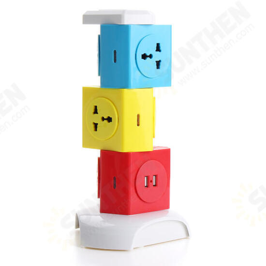 250V Three Tiers Rotating Socket Intelligent Patch Panel USB Plug Board Power Strip 250V Three Tiers Rotating Socket Intelligent Patch Panel USB Plug Board Power Strip