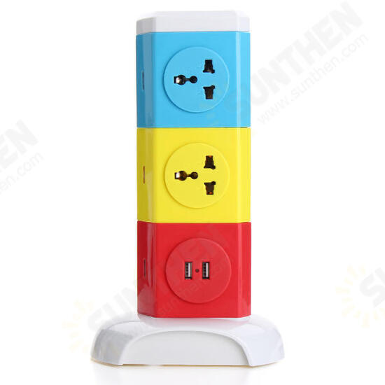 250V Three Tiers Rotating Socket Intelligent Patch Panel USB Plug Board Power Strip 250V Three Tiers Rotating Socket Intelligent Patch Panel USB Plug Board Power Strip