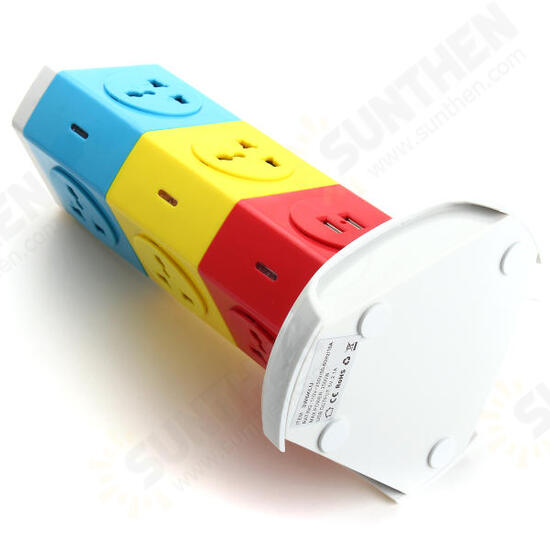 250V Three Tiers Rotating Socket Intelligent Patch Panel USB Plug Board Power Strip 250V Three Tiers Rotating Socket Intelligent Patch Panel USB Plug Board Power Strip
