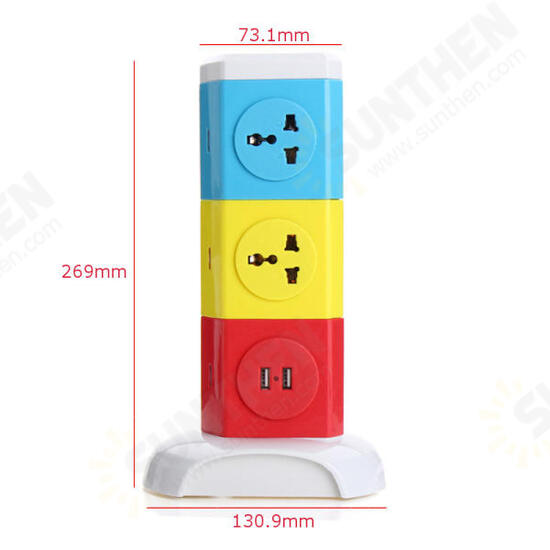 250V Three Tiers Rotating Socket Intelligent Patch Panel USB Plug Board Power Strip 250V Three Tiers Rotating Socket Intelligent Patch Panel USB Plug Board Power Strip