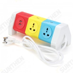 ALD-3W6KLU 250V Rotating Socket Intelligent Patch Panel USB Plug Board Power Strip ALD-3W6KLU 250V Rotating Socket Intelligent Patch Panel USB Plug Board Power Strip