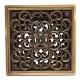 Antique Brass Square Floor Drain for Bathroom Kitchen w/ Strainer Grate 10X10X4.5cm