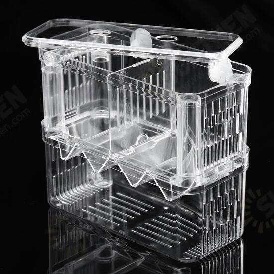 Aquarium Fish Tank Breeder Box Isolation Box Breeder Hatchery Incubator Transparent