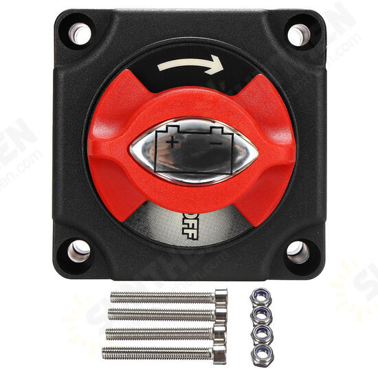 Battery Selector Switch 12V-48V 300A Battery Disconnect Switch Master Isolator Switches With Screws