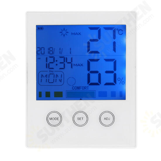 CH-909 Large LCD Digital Thermometer Hygrometer Temperature Humidity Gauge Alarm Clock Thermometer