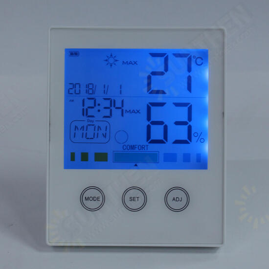 CH-909 Large LCD Digital Thermometer Hygrometer Temperature Humidity Gauge Alarm Clock Thermometer