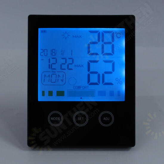 CH-909 Large LCD Digital Thermometer Hygrometer Temperature Humidity Gauge Alarm Clock Thermometer