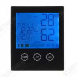 CH-909 Large LCD Digital Thermometer Hygrometer Temperature Humidity Gauge Alarm Clock Thermometer
