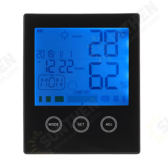 CH-909 Large LCD Digital Thermometer Hygrometer Temperature Humidity Gauge Alarm Clock Thermometer