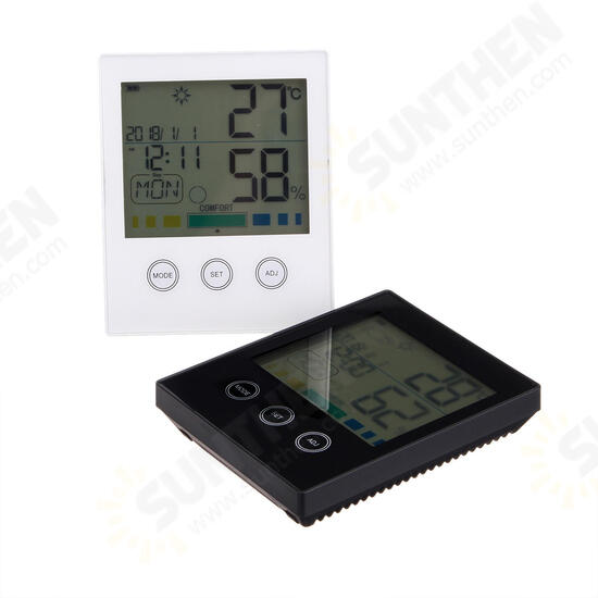 CH-909 Large LCD Digital Thermometer Hygrometer Temperature Humidity Gauge Alarm Clock Thermometer