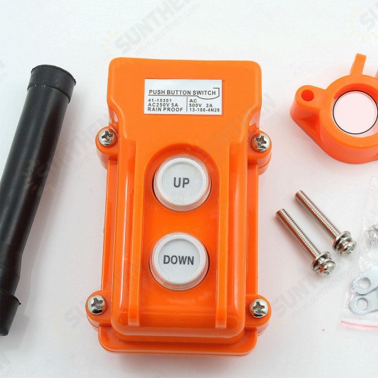 Crane Pendant Control Hoist Push Button Switch Station Up-Down Rainproof Button