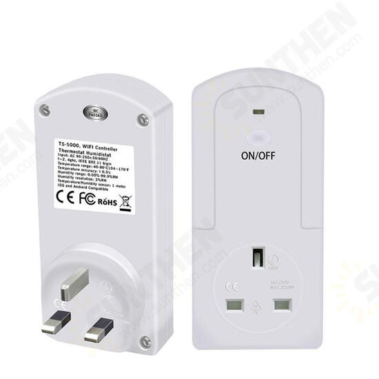 WIFI Wireless Temperature Humidity Thermostat Module APP TS-5000 Smart Remote Control Smart Module Timing Switch Socket WIFI Wireless Temperature Humidity Thermostat Module APP TS-5000 Smart Remote Control Smart Module Timing Switch Socket