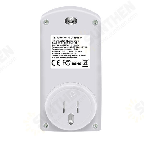 WIFI Wireless Temperature Humidity Thermostat Module APP TS-5000 Smart Remote Control Smart Module Timing Switch Socket WIFI Wireless Temperature Humidity Thermostat Module APP TS-5000 Smart Remote Control Smart Module Timing Switch Socket