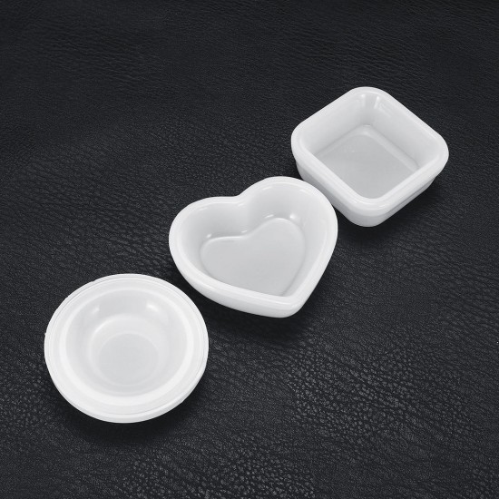 DIY Resin Casting Molds Heart Square Round Shape Mod Clear Silicone Craft Making Mould
