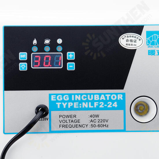 Digital 24 Egg Auto Turning Incubator Chicken Poultry Alarm Hatcher W/ Flashlight