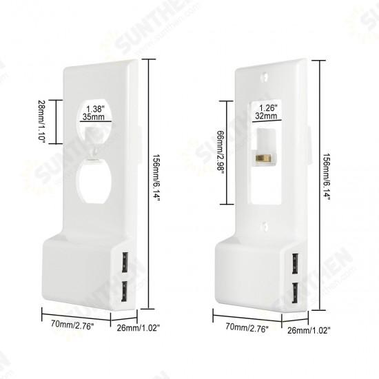 Dual USB Socket Ports Wall Charger Power Adapter Socket Outlet Panel Dual USB Socket Ports Wall Charger Power Adapter Socket Outlet Panel