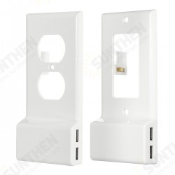 Dual USB Socket Ports Wall Charger Power Adapter Socket Outlet Panel