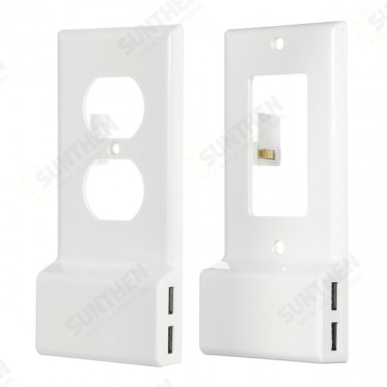Dual USB Socket Ports Wall Charger Power Adapter Socket Outlet Panel Dual USB Socket Ports Wall Charger Power Adapter Socket Outlet Panel