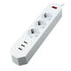 YA-18WS-3AE3U 3 Outlet EU Socket Power Strip Adaptor with 3 USB Charging Ports