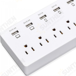 5V 1A/2.4A 6 Port USB Fast Charger 6 US Jack Plug Power Adapter Switching Socket 5V 1A/2.4A 6 Port USB Fast Charger 6 US Jack Plug Power Adapter Switching Socket