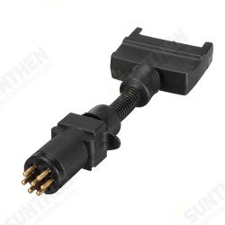 EU 7 Pin Tound Socket On Car To AU 7 Pin Flat Plug Adapter Connector On Trailer EU 7 Pin Tound Socket On Car To AU 7 Pin Flat Plug Adapter Connector On Trailer
